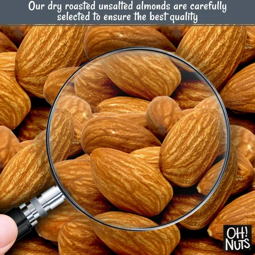 Miniatura 4 de Oh! Nuts Almendras tostadas sin sal, 2 libras, empaquetadas en bolsa con cierre de cremallera de Nueva York para una frescura excepcional