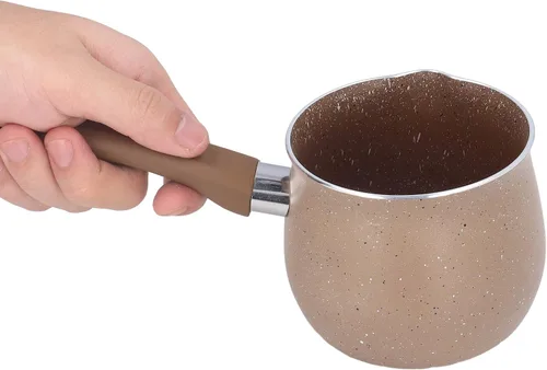 Miniatura 7 de Sartén pequeña con tapa, olla antiadherente de 1.5 cuartos de galón, calentador de mantequilla de un solo mango y olla de café, compatible