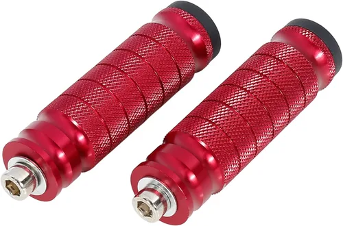 Miniatura 10 de F Fierce Cycle 1 par de reposapiés de aluminio de 6 mm para motocicleta, conjunto trasero, reposapiés, estribo, reposapiés para moto, tono plateado