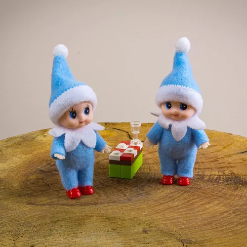 Miniatura 9 de Muñeca de elfo bebé de Navidad en mono azul