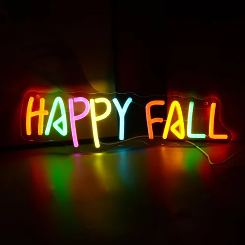 Luz de neón LED de Feliz otoño, letreros de neón rústicos de otoño, resplandor colorido para decoración de fiesta de Acción de Gracias, Halloween,