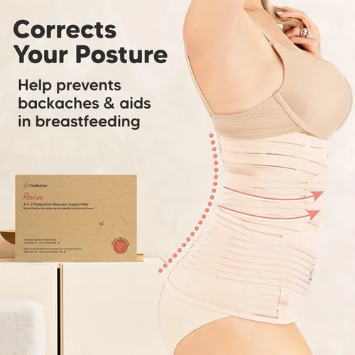 Miniatura 4 de 3 en 1 Soporte Posparto para el Abdomen. Banda para el vientre para etapa posnatal, embarazo, maternidad, fajas moldeadoras de cuerpo para mujeres