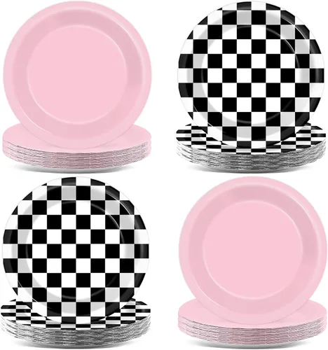 Miniatura 30 de CHUNNIN 48 platos de papel para fiesta de regreso a clases, suministros de fiesta de temporada escolar, 7 pulgadas, platos desechables