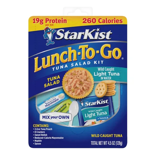 StarKist Lunch-To-Go Mezcla tu propia ensalada de atún, bolsa de atún ligero en trozos, kit de 4.5 onzas, 1 paquete