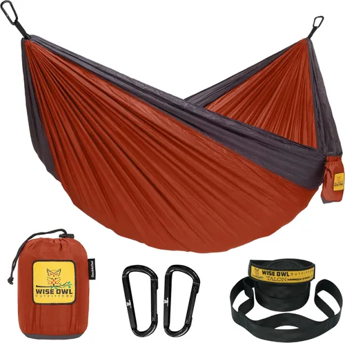 Miniatura 33 de Wise Owl Outfitters Hamaca de camping – Hamaca portátil de 500 libras con correas de árbol – viajes, mochileros, senderismo, equipo de campamento al