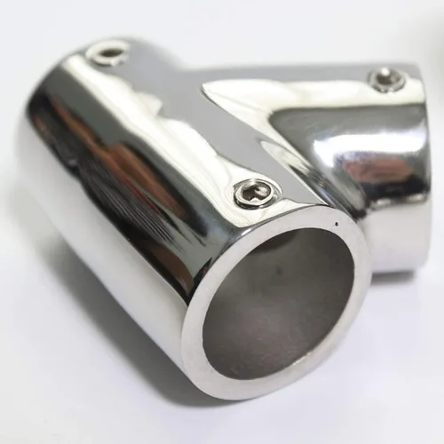 Miniatura 3 de NRC&XRC Acero inoxidable 316 de grado marino pulido izquierda y derecha de la guarnición del carril de la mano - 60 grados T/Tee para tubo de 1