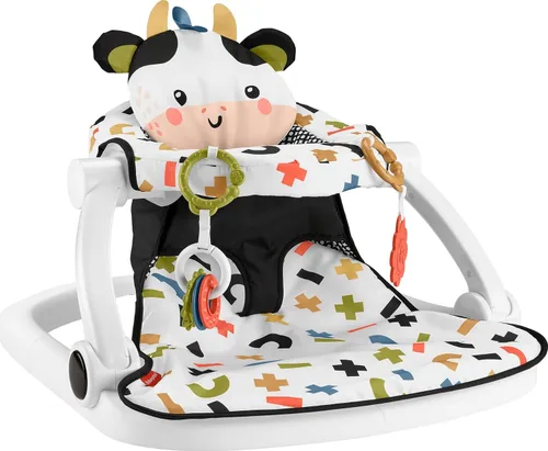 Fisher-Price - Silla portátil para bebé, linda silla de piso Sit-Me-Up con mordedor libre de BPA y juguetes de desarrollo para recién nacidos con