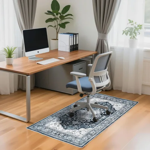 Miniatura 7 de Tapete para silla de oficina para suelo de madera dura y azulejos, 36 x 48 pulgadas, antideslizante debajo del escritorio, tapete para silla