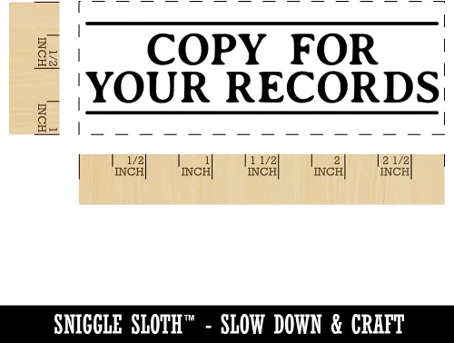 Miniatura 2 de Copy for Your Records - Sello de goma autoentintado para documentos, para oficina de negocios, 2-3/4 pulgadas grande, tinta naranja