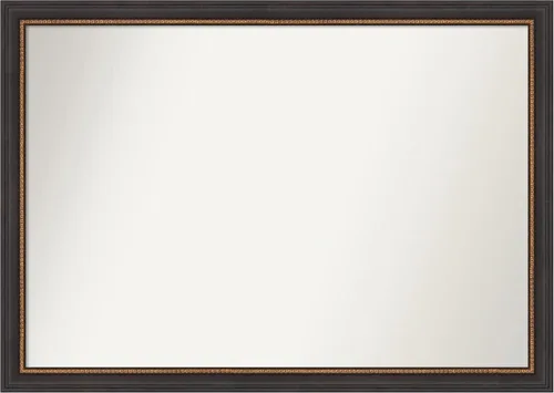 Miniatura 189 de Amanti Art Espejo de baño negro para sobre el fregadero, 23 x 23 pulgadas, espejo cuadrado negro Ashton, marco de madera tradicional mediano, se