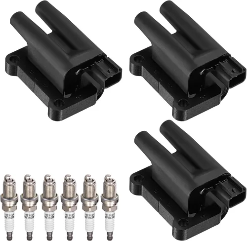 Miniatura 26 de BDFHYK Paquete de bobinas de encendido UF535 y bujías de iridio 95983 compatibles con Mercedes-Benz C230 C280 CLK350 E350 ML350 SLK280 Dodge