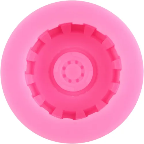 Miniatura 6 de ZiXiang Moldes de silicona para autos de carreras, molde redondo 3D para fondant, molde de rueda de camión, molde de silicona para medallas