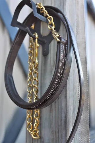 Miniatura 6 de Huntley Equestrian Correa de cuero con cadena (costura elegante, acolchada)