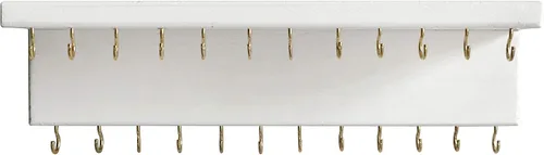 Miniatura 2 de SANY DAYO HOME Organizador de joyas con 24 ganchos y estante para cosméticos, 12 x 3 x 4 pulgadas, soporte de madera de pino rústico montado