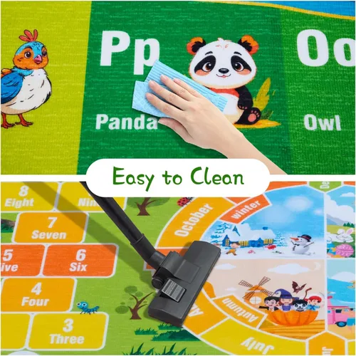 Miniatura 4 de Alfombra ABC de 5' x 7', Alfombras para Niños para Sala de Juegos, Aula, Dormitorio, Tapete de Juego de Aprendizaje Educativo con Alfabeto