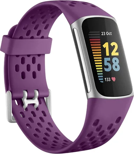 Miniatura 24 de Getino Bandas compatibles con Fitbit Charge, correas deportivas de repuesto ajustables transpirables suaves para Fitbit Charge 5/6, Negro