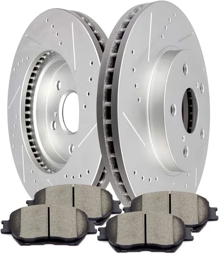 Miniatura 43 de SCITOO Brake Kits For Jeep For Cherokee 1999-2001,For TJ 1999-2006,For Jeep For Wrangler 2000-2006 Front Drilled & Slotted Disc Brakes Rotors and