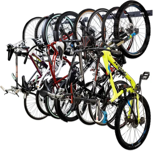 Miniatura 10 de StoreYourBoard Estante de almacenamiento para bicicletas, 4 portabicicletas para garaje, de acero sólido extra resistente, BLAT - Almacenamiento