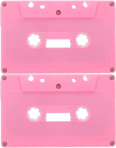 Totority Cintas de casete en blanco retro coloridas para música casetes de audio vintage para grabar mensajes y personalización Rosado