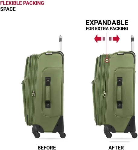 Miniatura 164 de SwissGear - Equipaje suave expandible Sion con ruedas, Negro