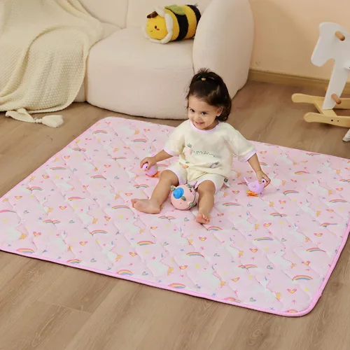 Miniatura 14 de Viviland Alfombrillas para bebé, 50 x 50 pulgadas, tapete acolchado grueso para bebés y niños pequeños, antideslizante y lavable a máquina, números