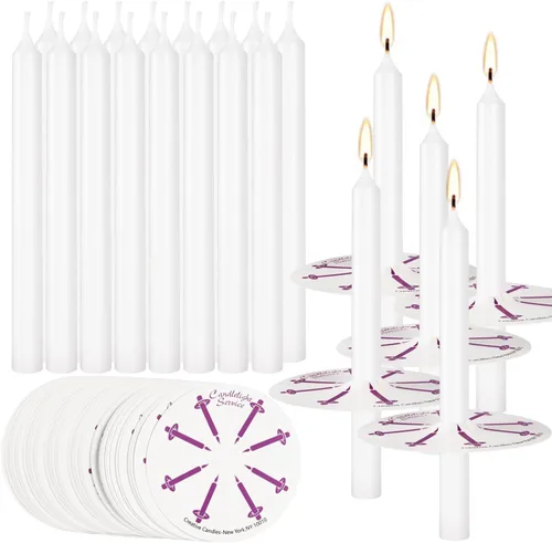 Miniatura 13 de Paquete de 14 velas cónicas rojas altas – Vela roja sin goteo de 10 pulgadas sin perfume – Cera de parafina con mechas de algodón – 8 horas