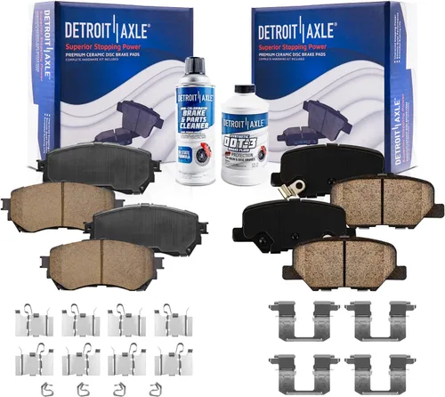 Miniatura 129 de Detroit Axle - Pastillas de freno de cerámica delanteras Reemplazo de pinza de freno derecha para Dodge Ram 1500 Dakota, Ram 1500 Classic - Juego