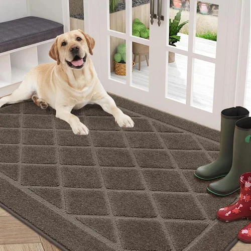 Miniatura 39 de BEQHAUSE Tapete para puerta de 20 x 32 pulgadas, tapete antideslizante para puerta, lavable, tapete para puerta de perro, resistente a las manchas