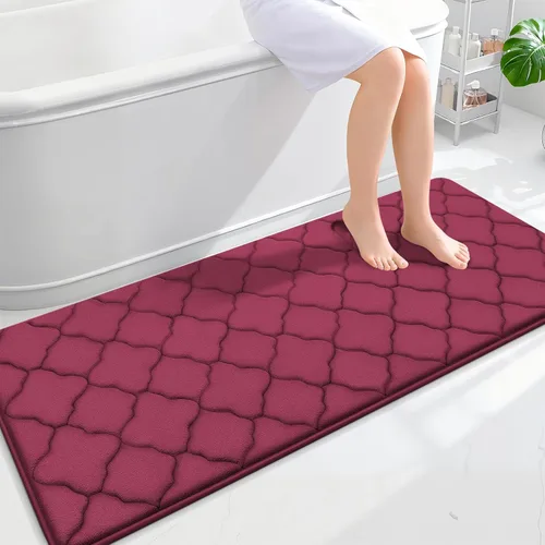 Miniatura 147 de OLANLY Alfombra de Baño de Espuma Viscoelástica de 24 x 16 pulgadas, Ultra Suave y Absorbente, Alfombras de Baño Antideslizantes, Cómodas, Lavables