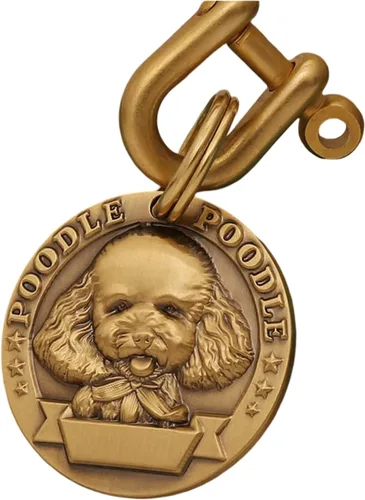 Miniatura 49 de Etiquetas de identificación para mascotas de cobre puro, etiquetas de nombre de perro personalizadas en relieve 3D con letras personalizadas