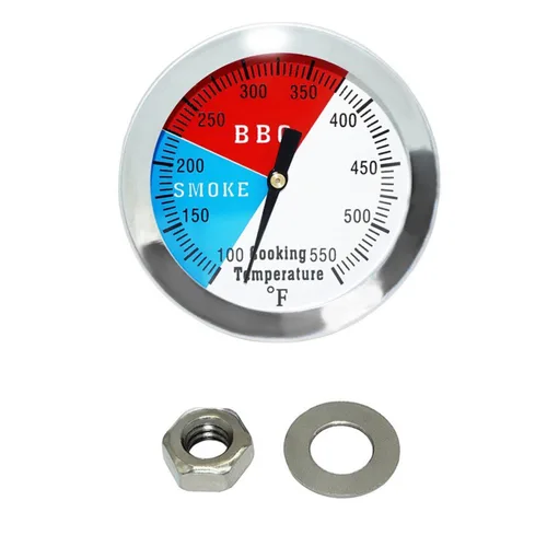 Miniatura 2 de DozyAnt - Termómetro sensor de 2 pulgadas, hasta 550F, con mango de 2.5 pulgadas, de acero inoxidable RWB, para grill, asador, parrilla, carbón