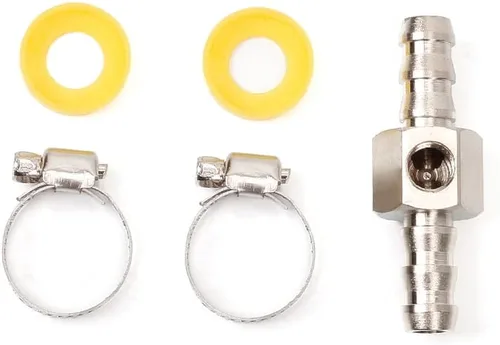 Miniatura 9 de BARTOO 1/2 "línea de combustible presión de combustible con púas bloqueo T adaptador incluye abrazaderas