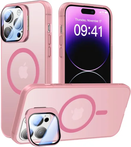 Miniatura 8 de Meifigno Window Mag Series - Funda diseñada para iPhone 15 Pro, soporte de cámara integrado y compatible con MagSafe, parte trasera mate translúcida