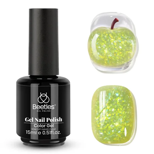 Miniatura 524 de Beetles - Esmalte de uñas de gel marrón – 0.5 onzas líquidas de esmalte de gel marrón oscuro, lámpara LED UV para uñas, regalo de manicura para I
