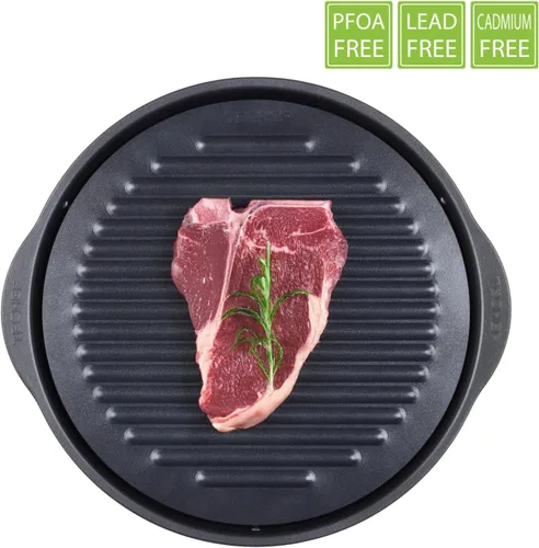 Miniatura 7 de TECHEF - sartén parrilla antiadherente, para interior y exterior, sin humo. Plato y charola de goteo, juego de parrilla., Estándar, Negro