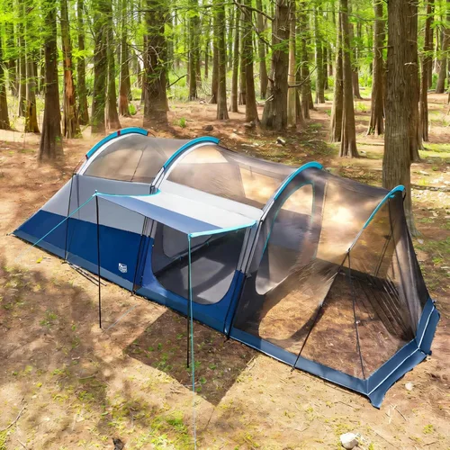 TIMBER RIDGE Tienda de campaña familiar para 8 personas con sala de pantalla, doble capa, impermeable, resistente a la intemperie, gran túnel con