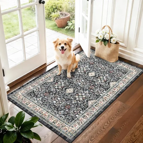 Miniatura 61 de HY HAO YUN LAI Alfombras antideslizantes para pasillos, alfombra lavable para pasillo, alfombra larga ultra suave para cocina, alfombras de acento