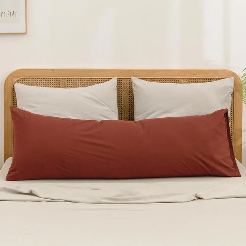 Miniatura 68 de BESTOUCH 100% Algodón Lavado Funda de Almohada para Cabello y Piel, Sensación de Lino, Suave, Cómoda, Transpirable, Juego de 2 Fundas de Almohada