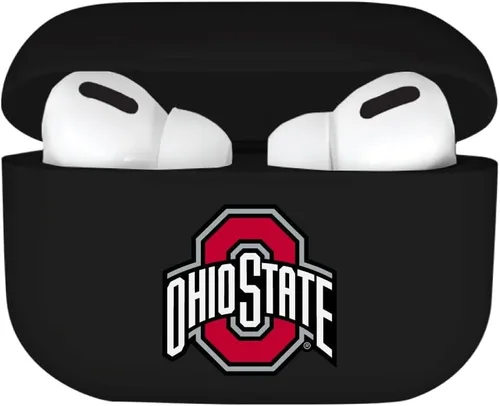 Miniatura 6 de Funda para AirPods, AirPods Pro de la Universidad Estatal de Ohio (Gen 1 y 2), color negro (piel sintética)