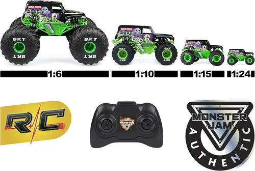 Miniatura 7 de Monster Jam Camión monstruo oficial de El Toro Loco a control remoto, escala 1:24, 2.4 GHz, para edades de 4 años en adelante
