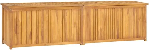 Miniatura 18 de Banco de almacenamiento de madera maciza para exteriores, caja de almacenamiento de madera maciza de teca para jardín, caja de almacenamiento