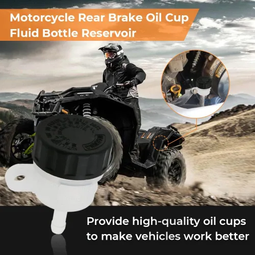 Miniatura 2 de Transparente motocicleta freno trasero cilindro maestro tanque aceite taza líquido depósito de botella para Polaris Sportsman Scrambler Outlaw