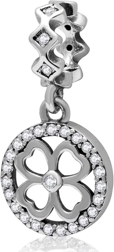 Colgantes de flores y trébol para pulsera europea Valentiens colgante de magnolia de oro rosa trébol copo de nieve brillante flor de cerezo