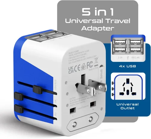 Miniatura 2 de Adaptador de conexión universal a tierra Ceptics All in One Adapter/ W USB Blanco