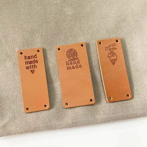 Miniatura 2 de Juland Etiqueta de piel sintética hecha a mano, adorno de etiqueta en relieve, accesorios de bricolaje para jeans, bolsas, zapatos, sombrero, 60