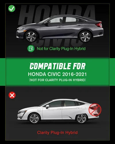 Miniatura 2 de VIWIK Alfombrillas compatibles con Honda Civic 2016-2021 (no para híbridos enchufables) para todo tipo de clima, el juego completo incluye 1ª y 2ª