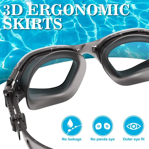 Miniatura 3 de WIN.MAX - Goggles de natación polarizados, antivaho, antirrayos ultravioleta, sin filtraciones y con visión clara para hombres, mujeres, adultos