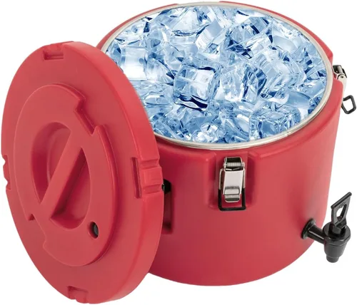 Miniatura 13 de Dispensador de bebidas aislado, dispensador de bebidas calientes de acero inoxidable de 2.11 galones con termómetro, dispensador de bebidas frías