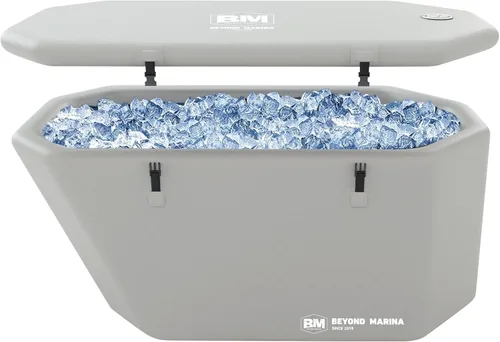 Bañera de hielo inflable para atletas, con borde inclinado, compatible con enfriador de agua, tapa aislada, hoja de suelo de EVA, mochila, 155 2-Gris