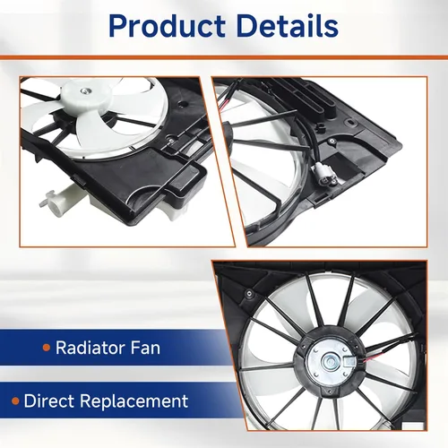 Miniatura 4 de GXYWADY Reemplazo del ventilador de refrigeración del radiador para 163610T041 1647123030 TO3115181 Reemplazo para Corolla SE/XLE/XSE 2014-2019